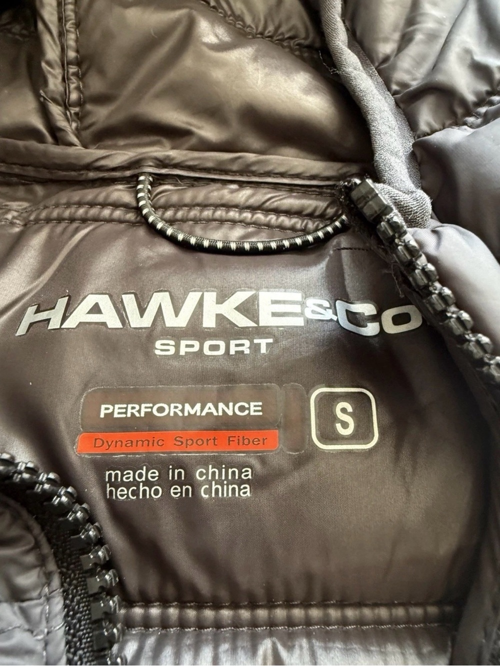 Hawke & Co Men’s S Hooded Quilted Lightweight Puffer Jacket Charcoal Gray EUC - Picture 5 of 9